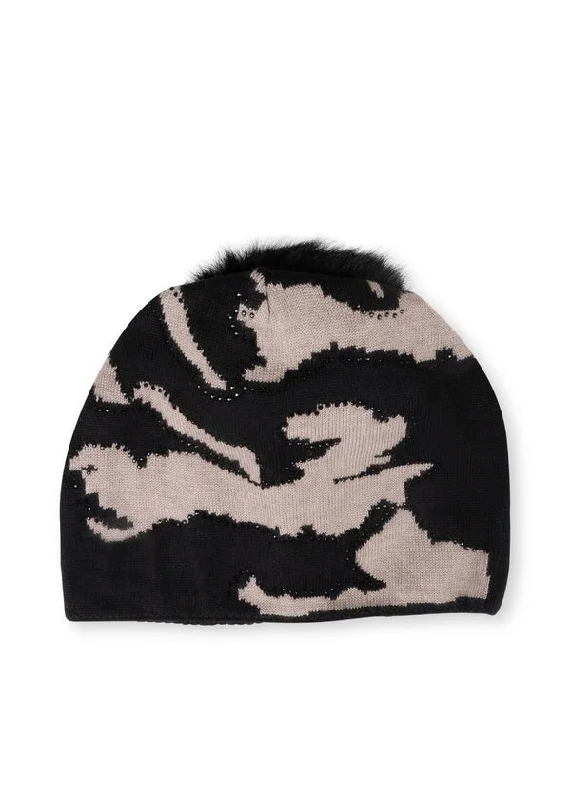 Fishing bait freezing rack-Faux Pom Beanie