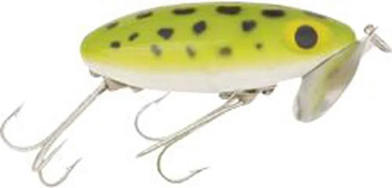 Fishing tackle waterproof holder-Arbogast Jitterbug 2 5/8Oz Frog/White Belly