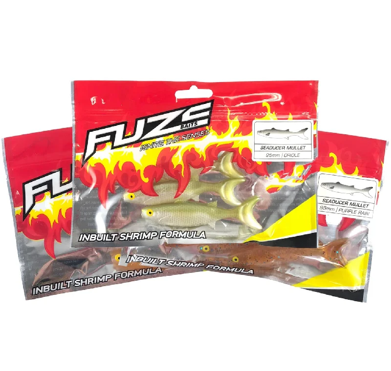 Fishing line braiding clamp-Fuze Jewfish Soft Plastics Pack