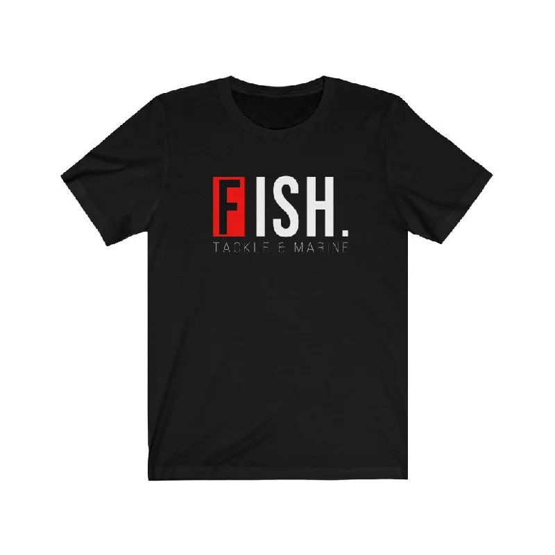 Fishing hook angle tester-Fish Tackle Marine Big Logo T Shirt