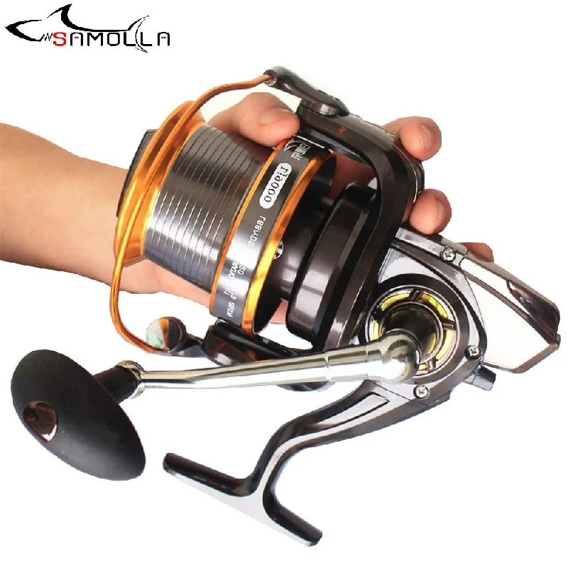 Fishing tackle compact rack-Big Strong Metal Spinning Reel