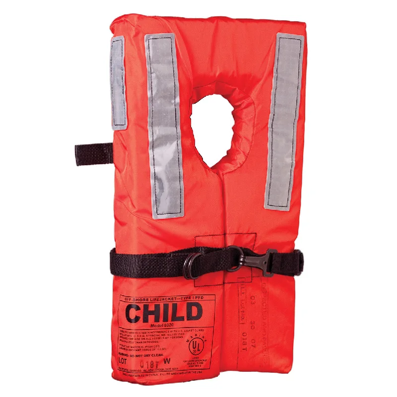 Fishing reel spool stand-Type I Child Collar Style Life Jacket