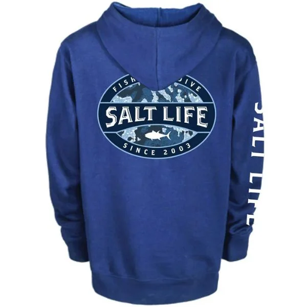 Fishing line knotting holder-Salt Life - Kids Atlas Badge Youth Hoodie