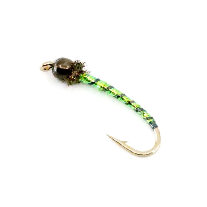 Fishing line loop clamp-Chironomid Chartreuse/Black