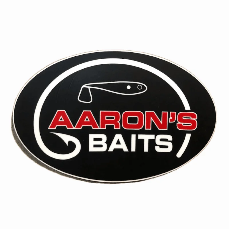 Fishing tackle waterproof holder-Aaron's Baits Vinyl Sticker 6x4"