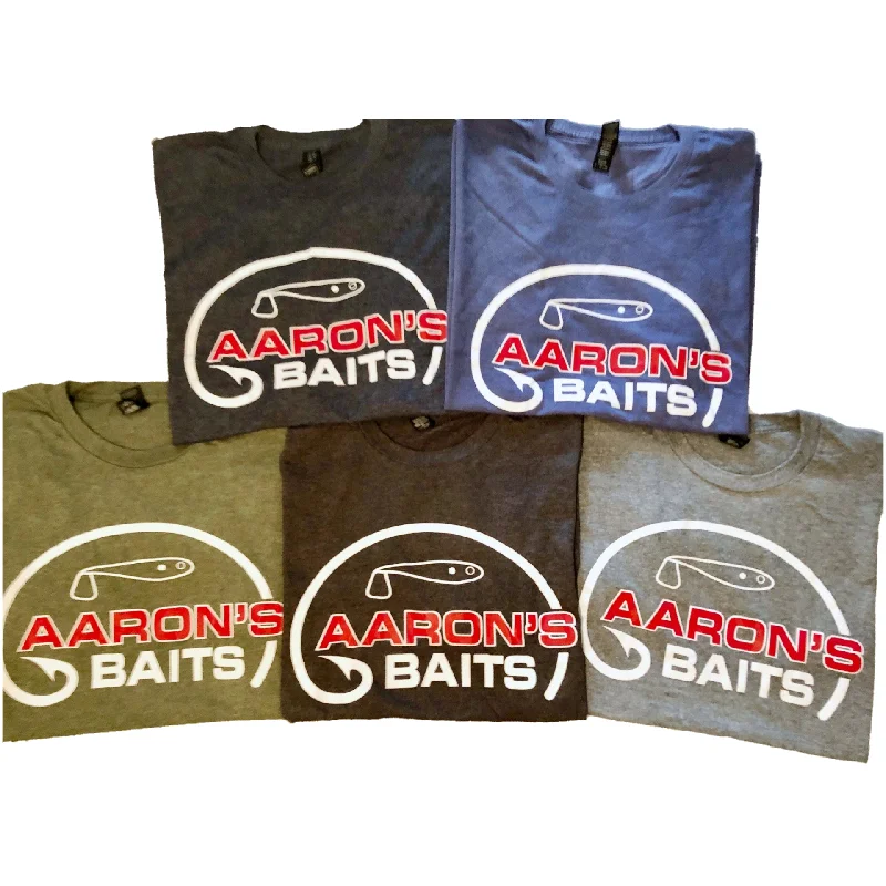 Fishing hook threading stand-THE ORIGINAL Aaron's Baits T-Shirt