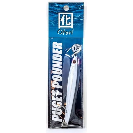 Fishing hook alignment rack-Beau Mac Otori Puget Pounder Jigs 4.5Oz White