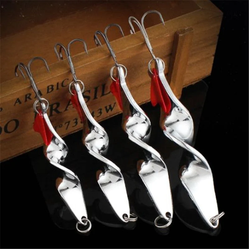 Fishing hook alignment rack-Rotating Metal Spinner Lure