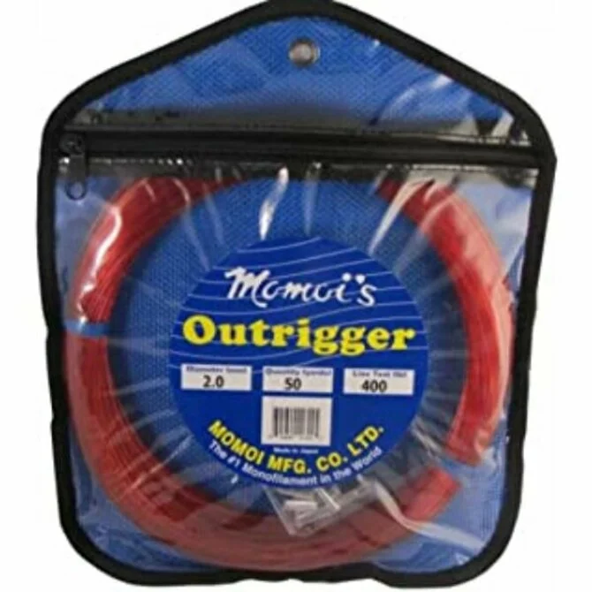 Fishing pliers with hook rack-Momoi - Outrigger Mono Dark Red 100Yds 400Lb