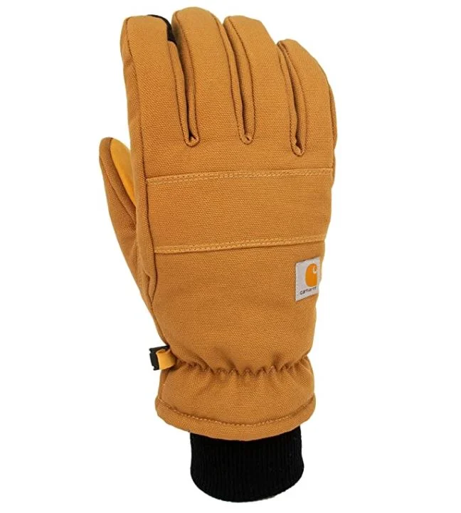 Fishing rod locking stand-Men's Insulated Duck/Synthetic Leather Knit Cuff Glove