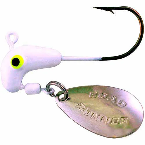 Fishing line splicing rack-Blakemore Road Runner 1/8-Ounce White Underspin Fishing Jig.