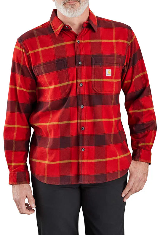 Fishing pliers with lever-Carhartt Relaxed Fit Midweight Flannel Plaid Shirt