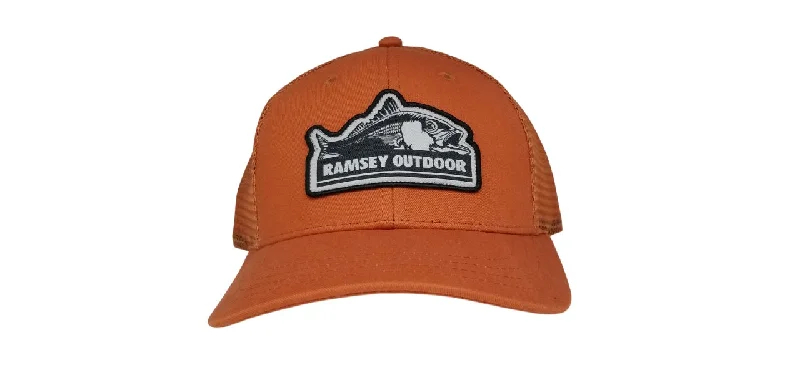 Fishing hook tension stand-Ramsey Fish Logo Trucker Hat