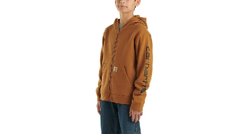 Fishing reel line holder-Carhartt® Boys Long-Sleeve Full-Zip Sweatshirt