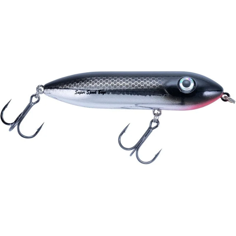 Fishing tackle lightweight holder-Heddon X923502 Super Spook Boyo 3 Topwater Fishing 3/8 Oz Black Shiner Lure