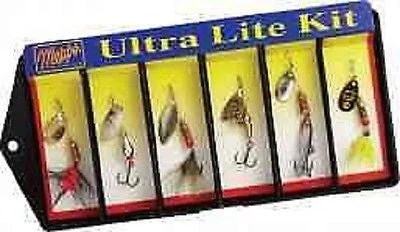 Fishing line loop rack-Mepps Ultra Lite Trouter Kit 6 Assorted Fishing Spinners Brown Brook Trout KUL