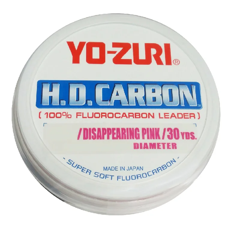 Fishing hook alignment holder-Yo-Zuri Hd Carbon 100% Disappearing Pink Flurocarbon Leader Line 50