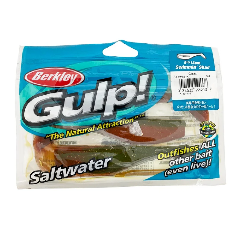 Fishing hook angle clamp-Berkley Gulp Swimmin Shad 5" Soft Plastics