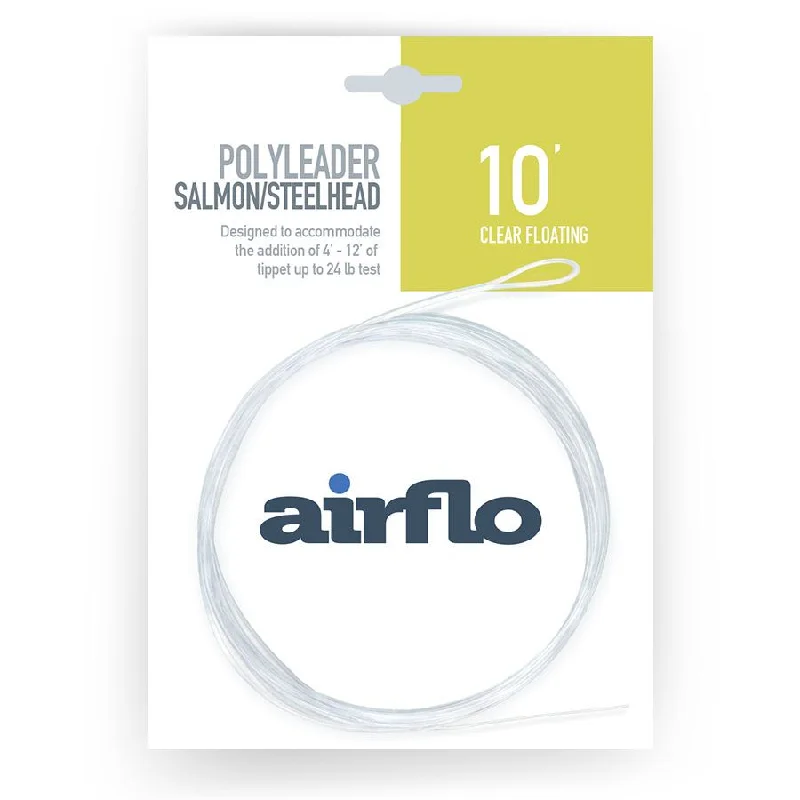 Fishing reel line clamp-Airflo Salmon and Steelhead Polyleader, 10'