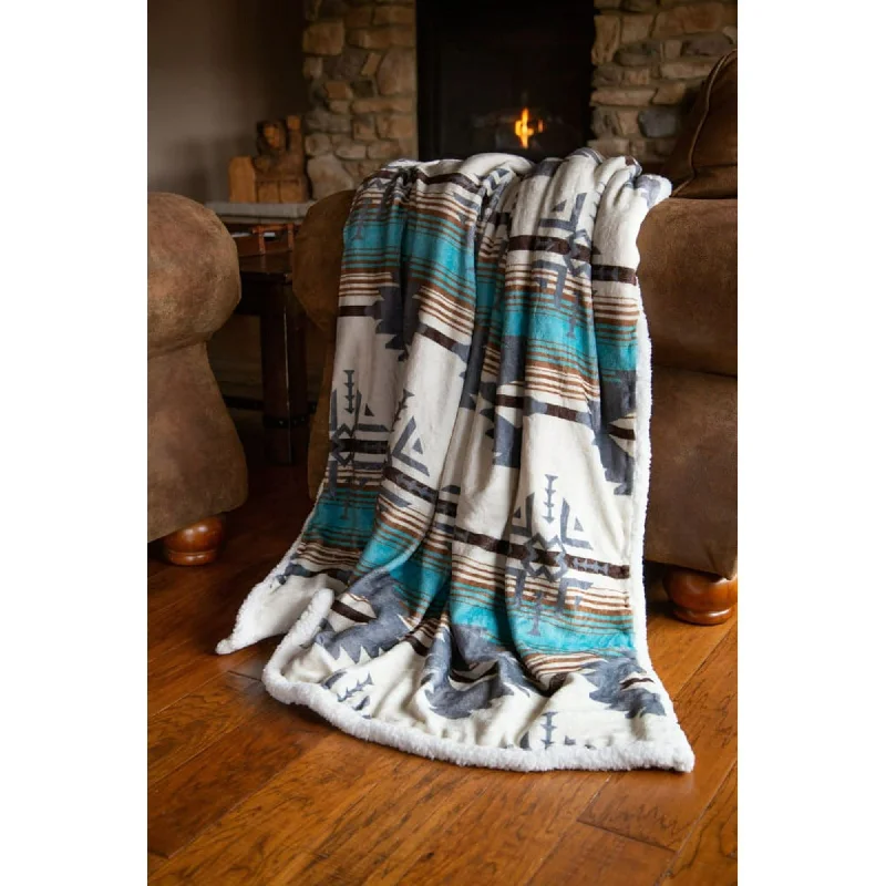 Fishing hook tension rack-Lone Mountain Plush Throw Blanket - 56" x 68"