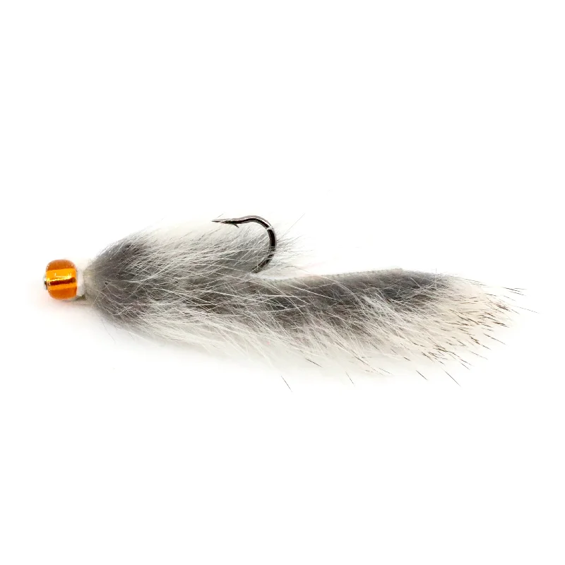 Fishing line threading clamp-Balanced Squirrel Leech White