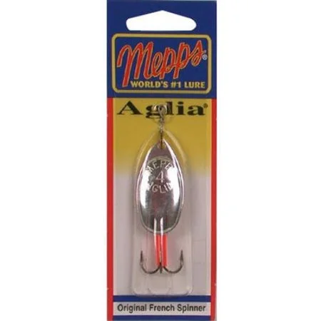 Fishing bait pressing rack-Mepps Aglia Inline Spinner 1/3 Oz Sz 4 - 1/3 Oz Silver