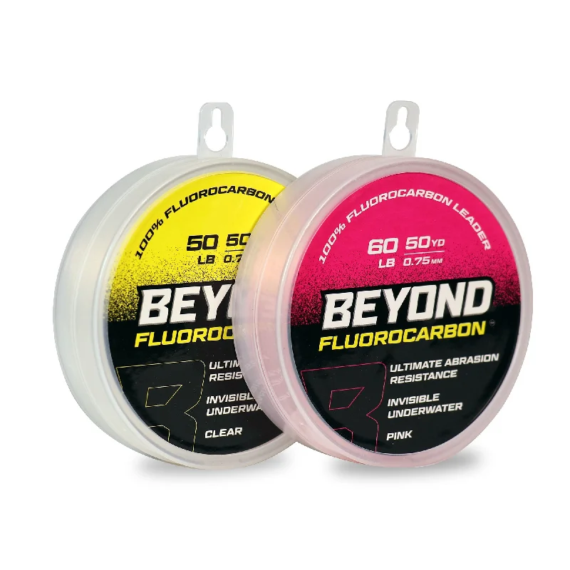 Fishing line splicing holder-Beyond Fluorocarbon Leader Material 50YD - Pink Or Clear