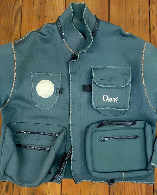 Fishing tackle modular rack-Orvis Neoprene Cropped Wading Jacket [1980s, medium/large]