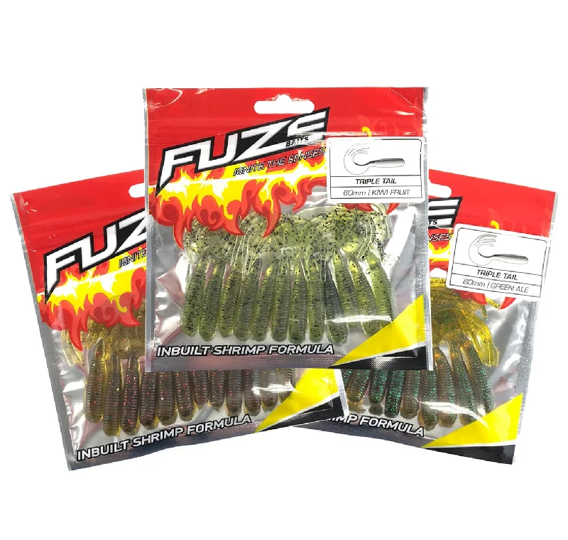 Fishing pliers with jaw rack-Fuze Bream Soft Plastics Pack