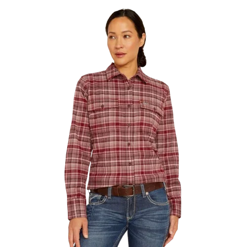 Fishing line loop rack-Ariat Women's Rebar Flannel DuraStretch Work Shirt