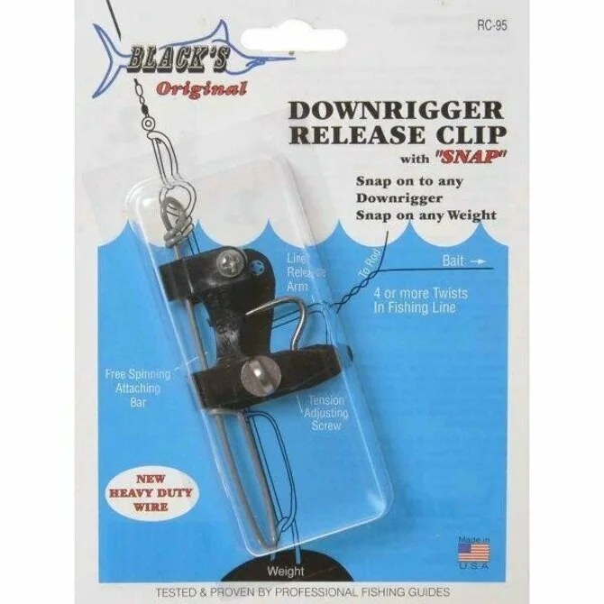 Fishing bait shaping clamp-Black's Marine - Downrigger Release Clip