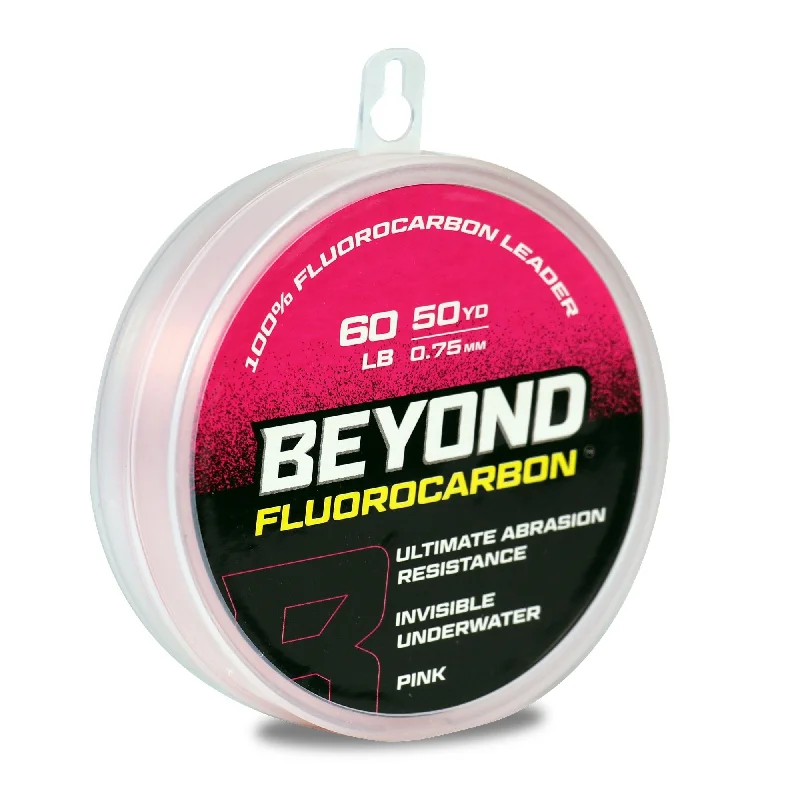 Fishing line loop rack-Beyond Fluorocarbon Leader Material 50YD - Pink