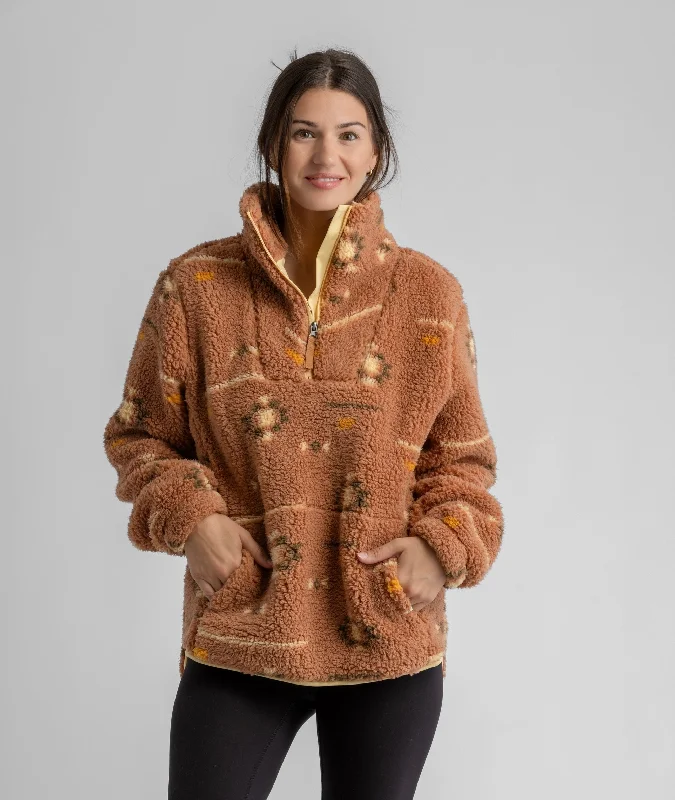 Fishing hook bending rack-Women's Ainsley Plush Sherpa Pullover