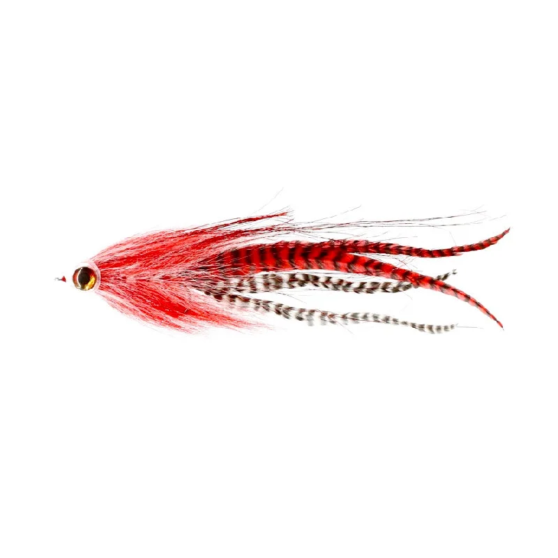 Fishing reel line stand-Brayden's Musky Killer Red/White