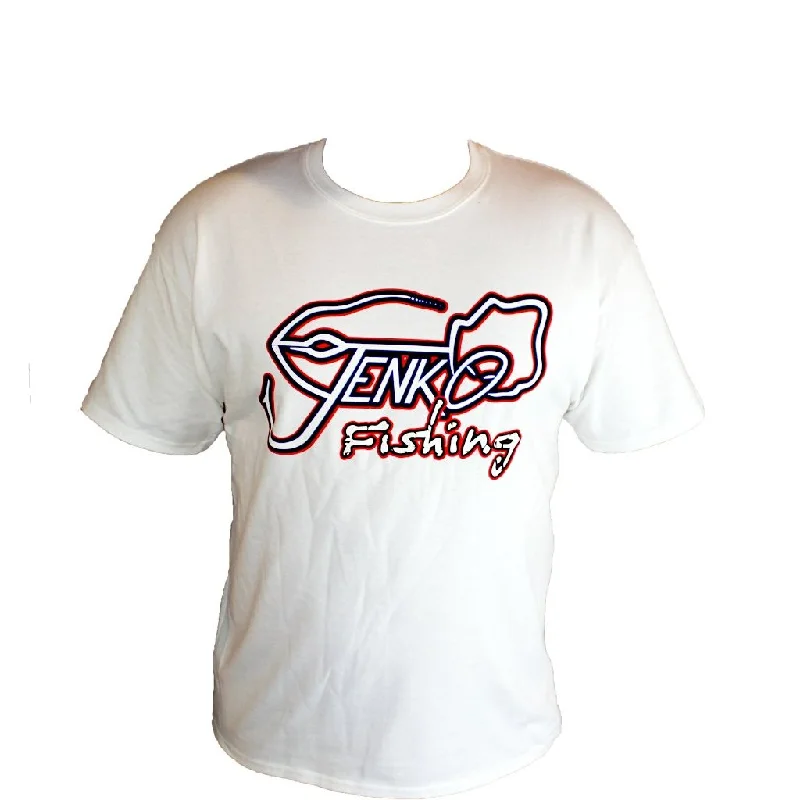 Fishing line splicing rack-Jenko Short Sleeve White Tagless T-Shirt