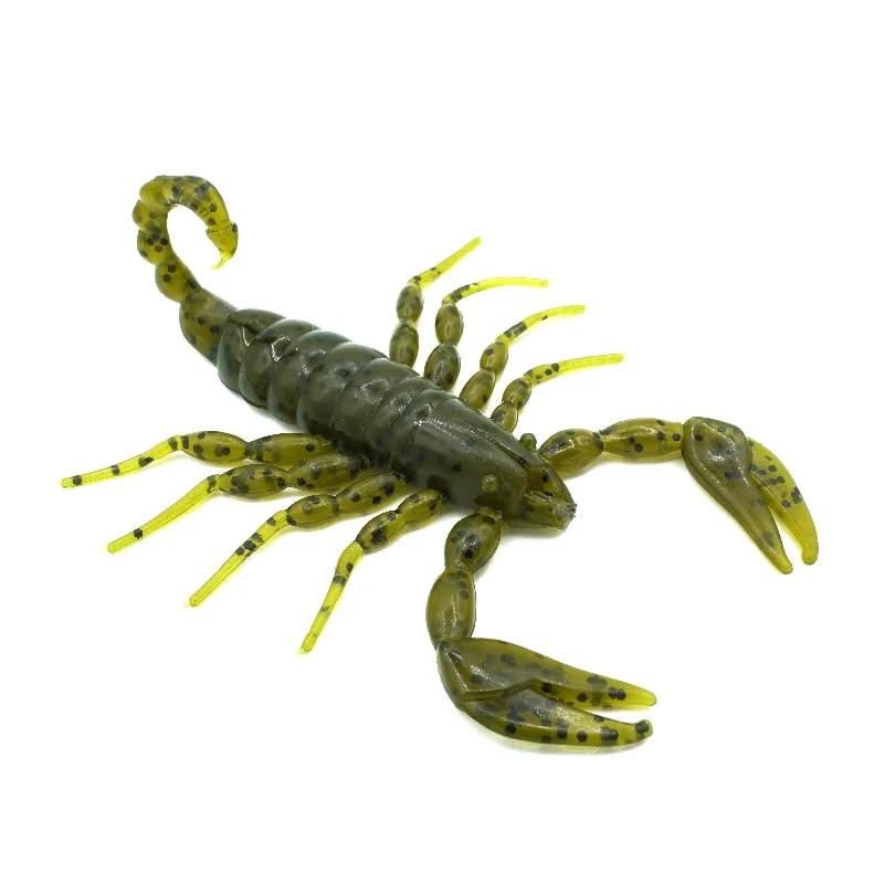 Fishing line knot stand-FRESH Scorpion - GREEN PUMPKIN Seed