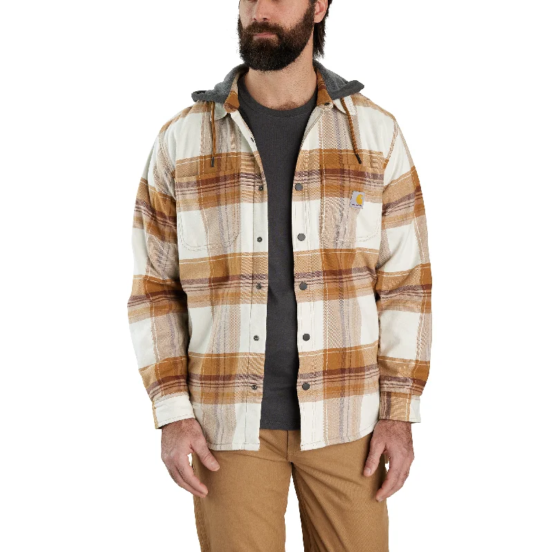 Fishing bait shaping clamp-Carhartt Rugged Flex Relaxed Fit Flannel Lined Hooded Shirt