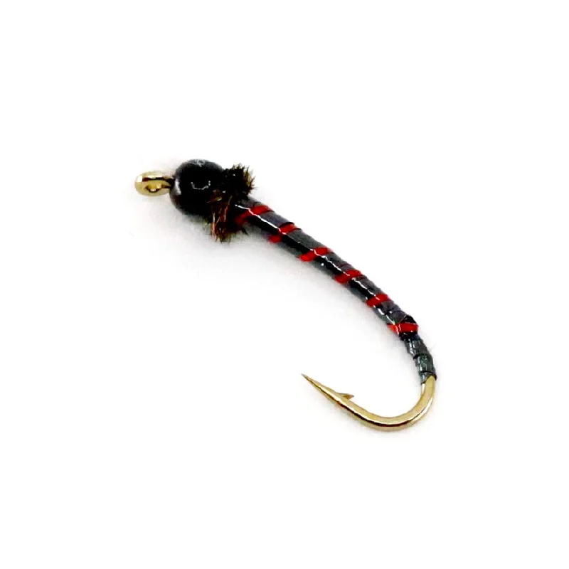 Fishing line knot holder-Chironomid Black/Holo