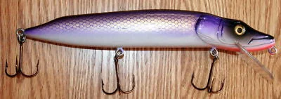 Fishing line loop tying tool-NEW 10 Inch Hard Wood Musky Muskie Lure Pike Purple