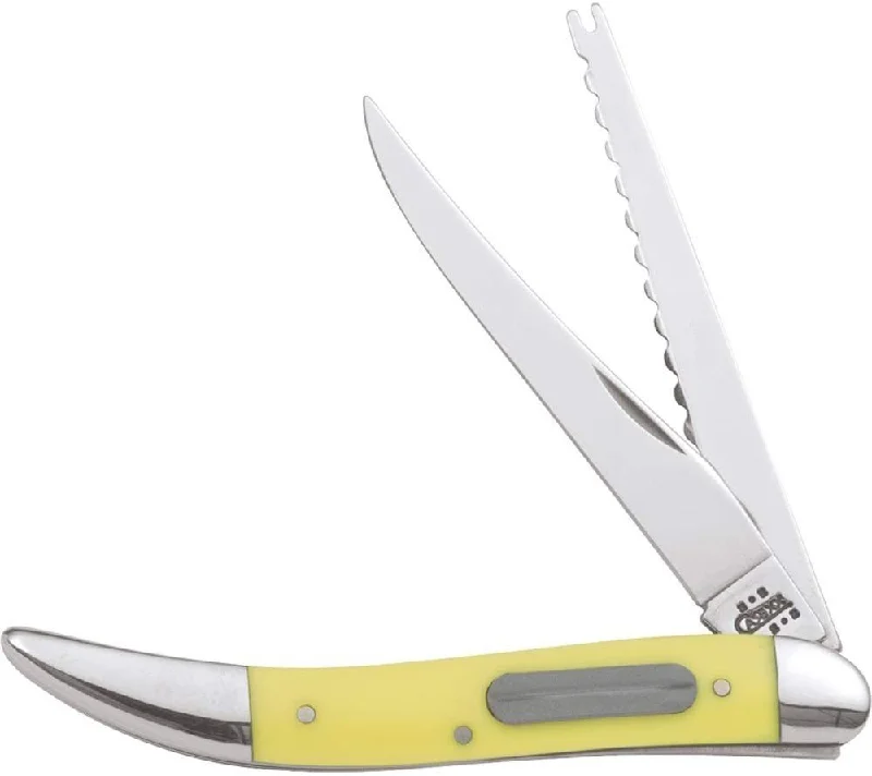 Fishing bait pressing holder-Case Yellow Fishing Pocket Knife