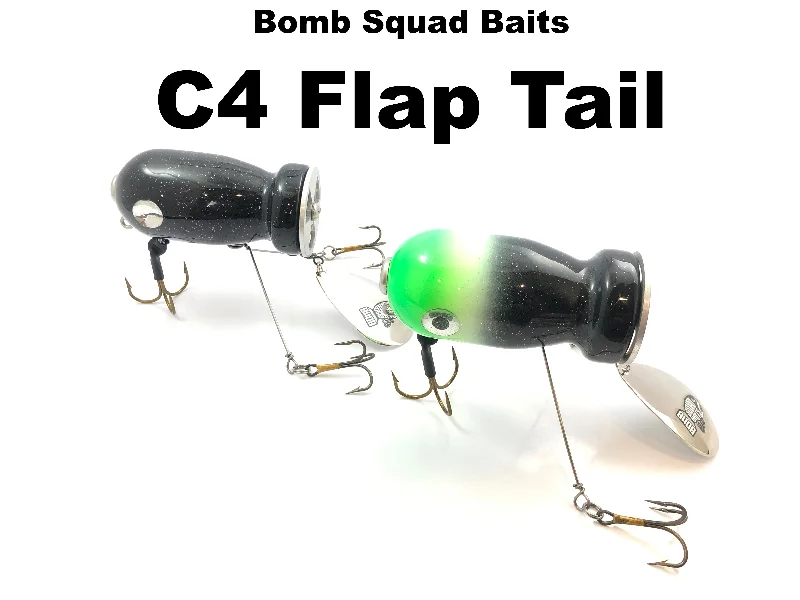 Fishing hook tension rack-Bomb Squad Baits C4 Flap Tail