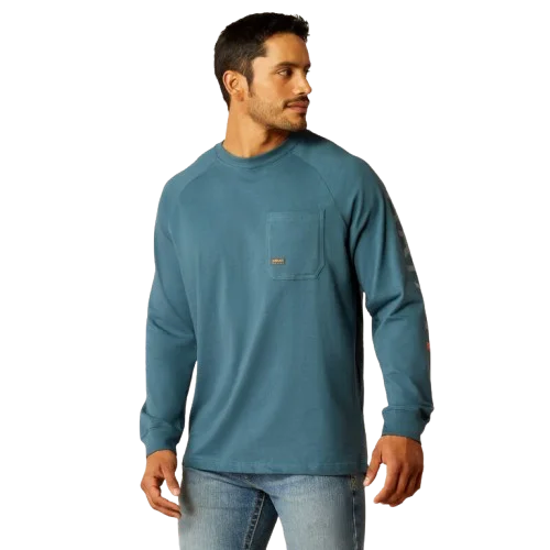 Fishing reel line rack-Ariat Rebar Cotton Strong Graphic T-Shirt