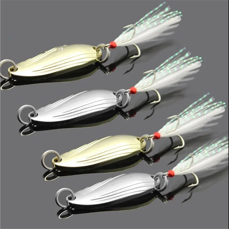 Fishing pliers with jaw rack-Sequins with Feather Lures