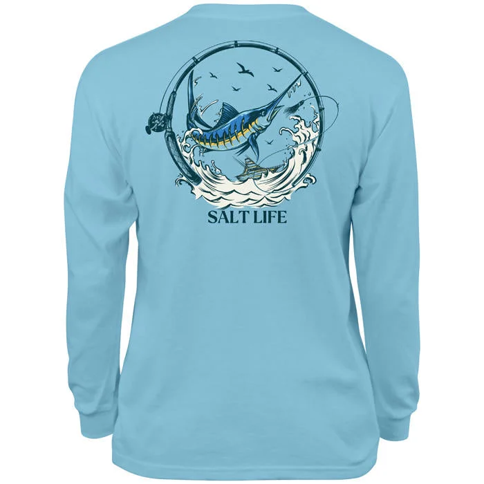 Fishing rod pivot rack-Salt Life Getting Bent Youth LS Shirt