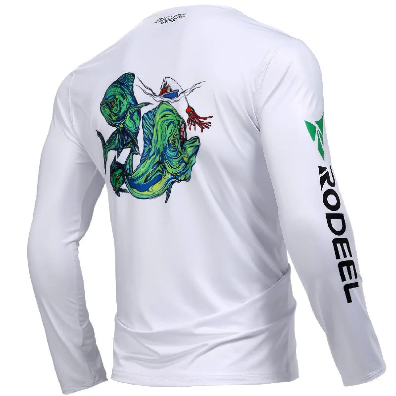 Fishing reel line stand-Mahi-mahi Fishing  Long Sleeve T-Shirt