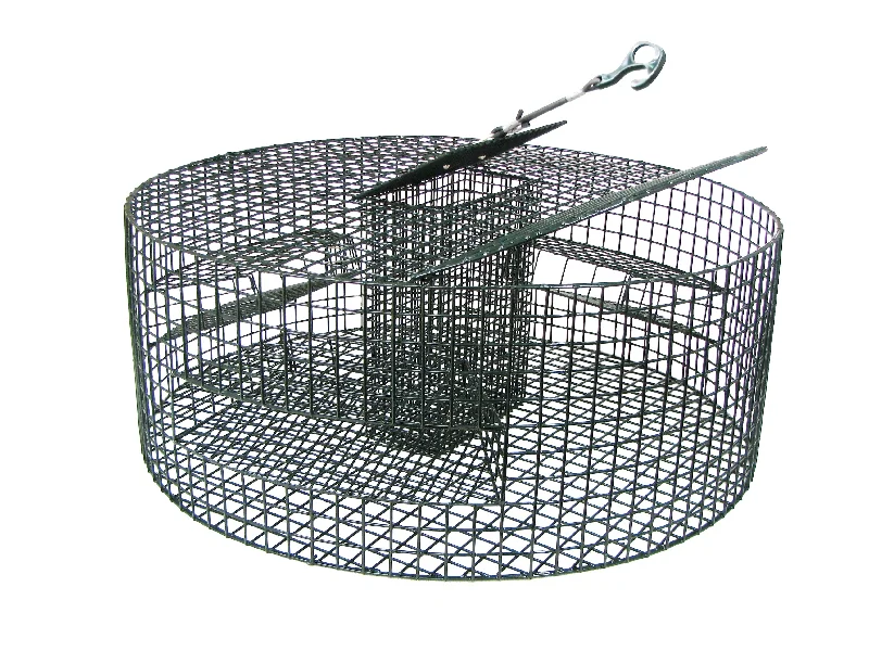 Fishing bait pressing stand-SMI 3-Door 30" x 12" Round Shrimp Trap