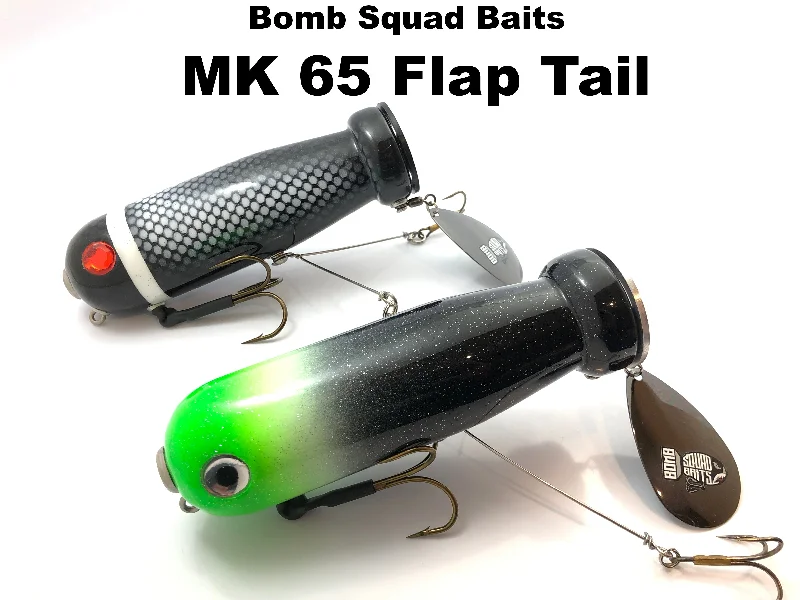 Fishing hook bending stand-Bomb Squad Baits MK 65 Flap Tail