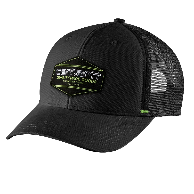 Fishing line loop rack-Men's Canvas Mesh-Back Quality Patch Cap