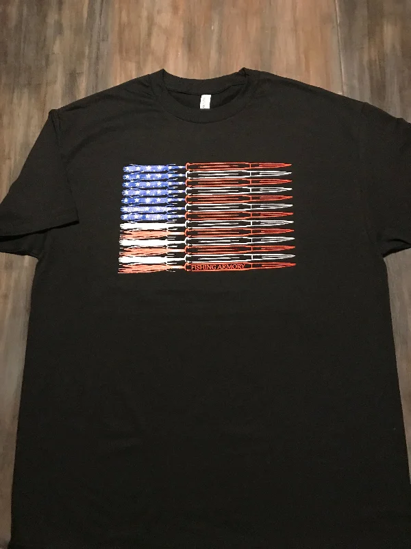 Fishing line twisting rack-Flag T-shirt