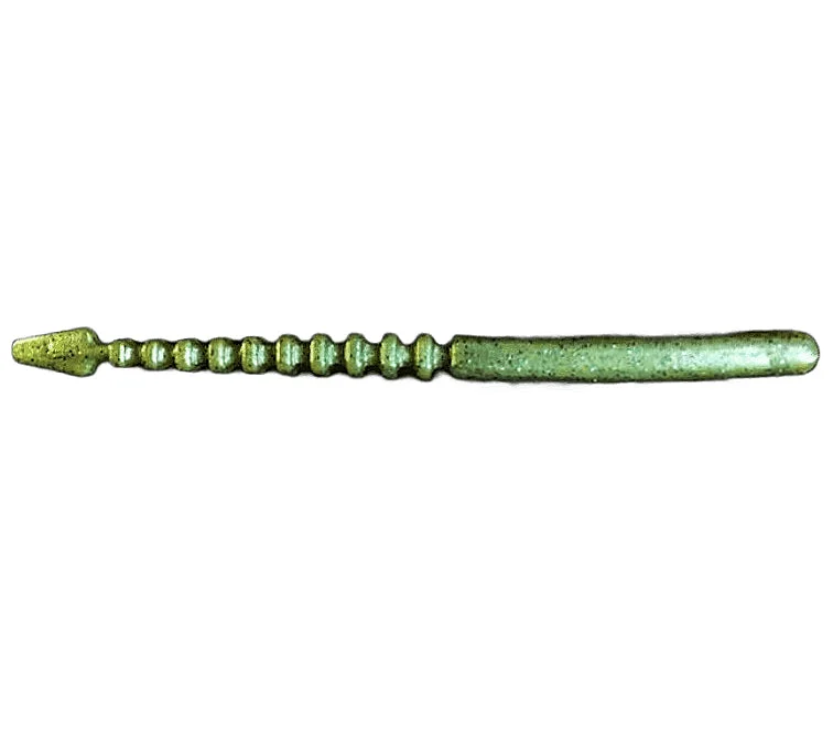 Fishing hook tension stand-GREEN PUMPKIN <br>4" DRAGON TAIL <br>10-Pack